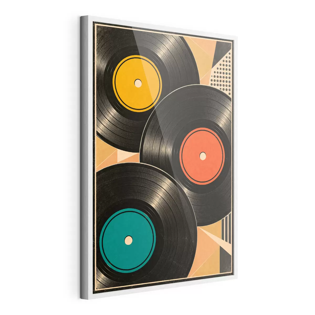 Plakatas Spalvingos vinilo plokštelės, sudarančios harmoniją f50923