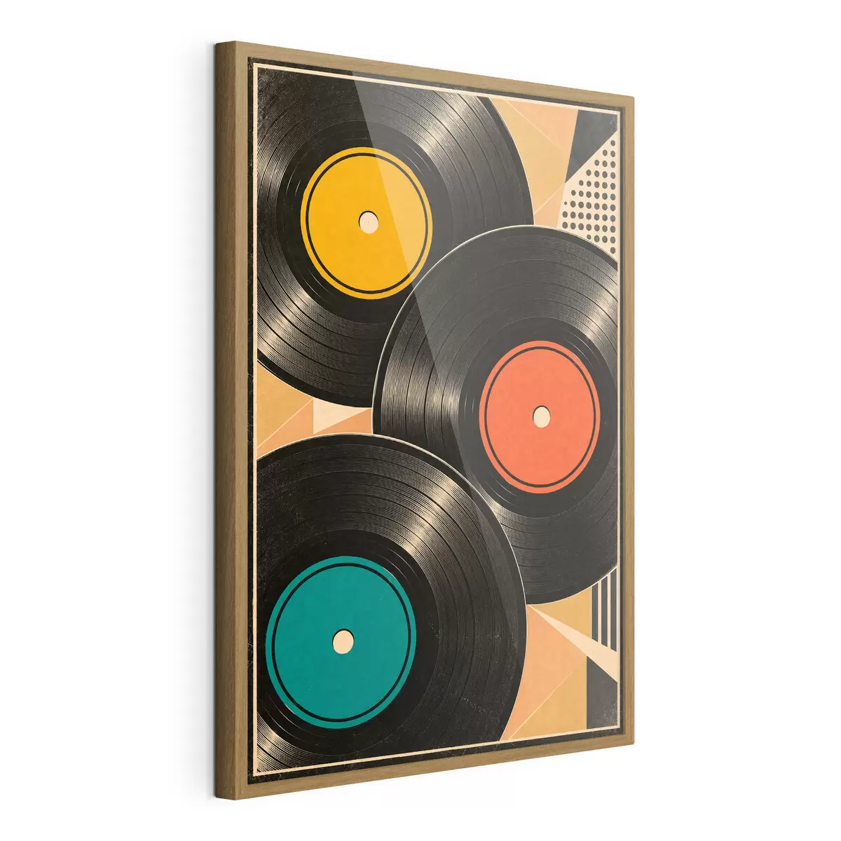 Plakatas Spalvingos vinilo plokštelės, sudarančios harmoniją f50923