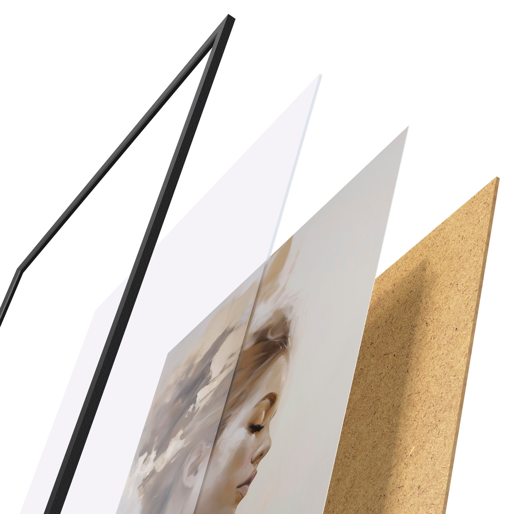 Plakatas Jaunos moters profilio portretas f51134