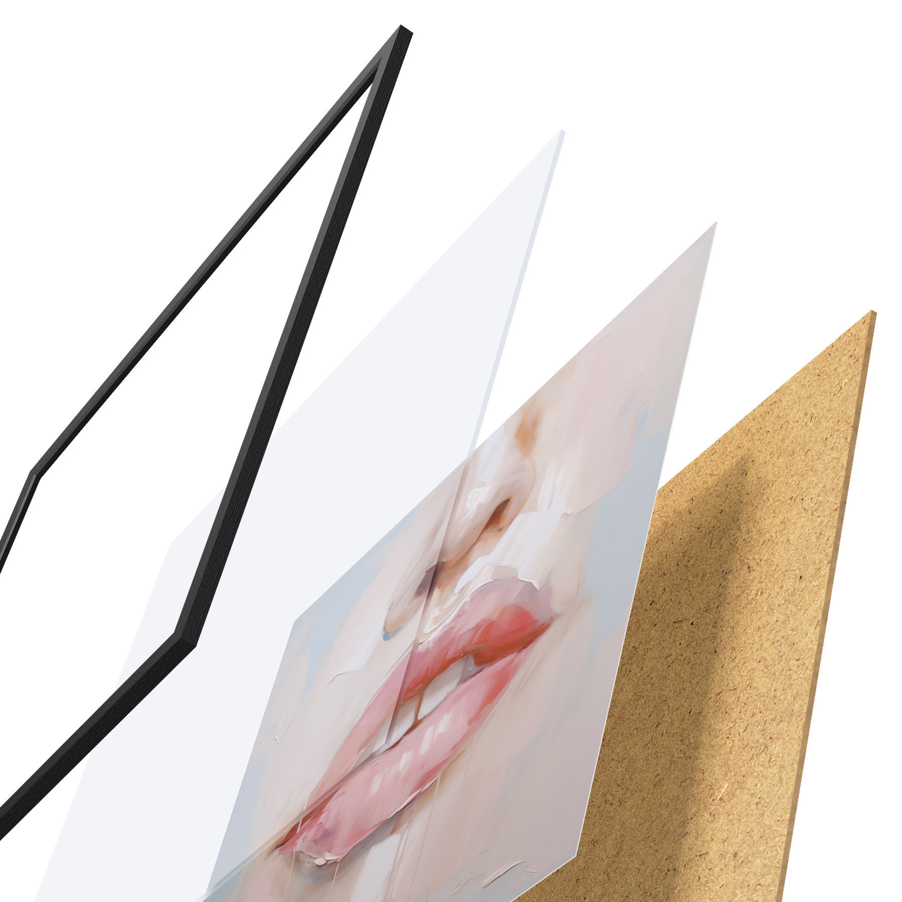 Plakatas Lūpos, paveikslo imitacija f51138