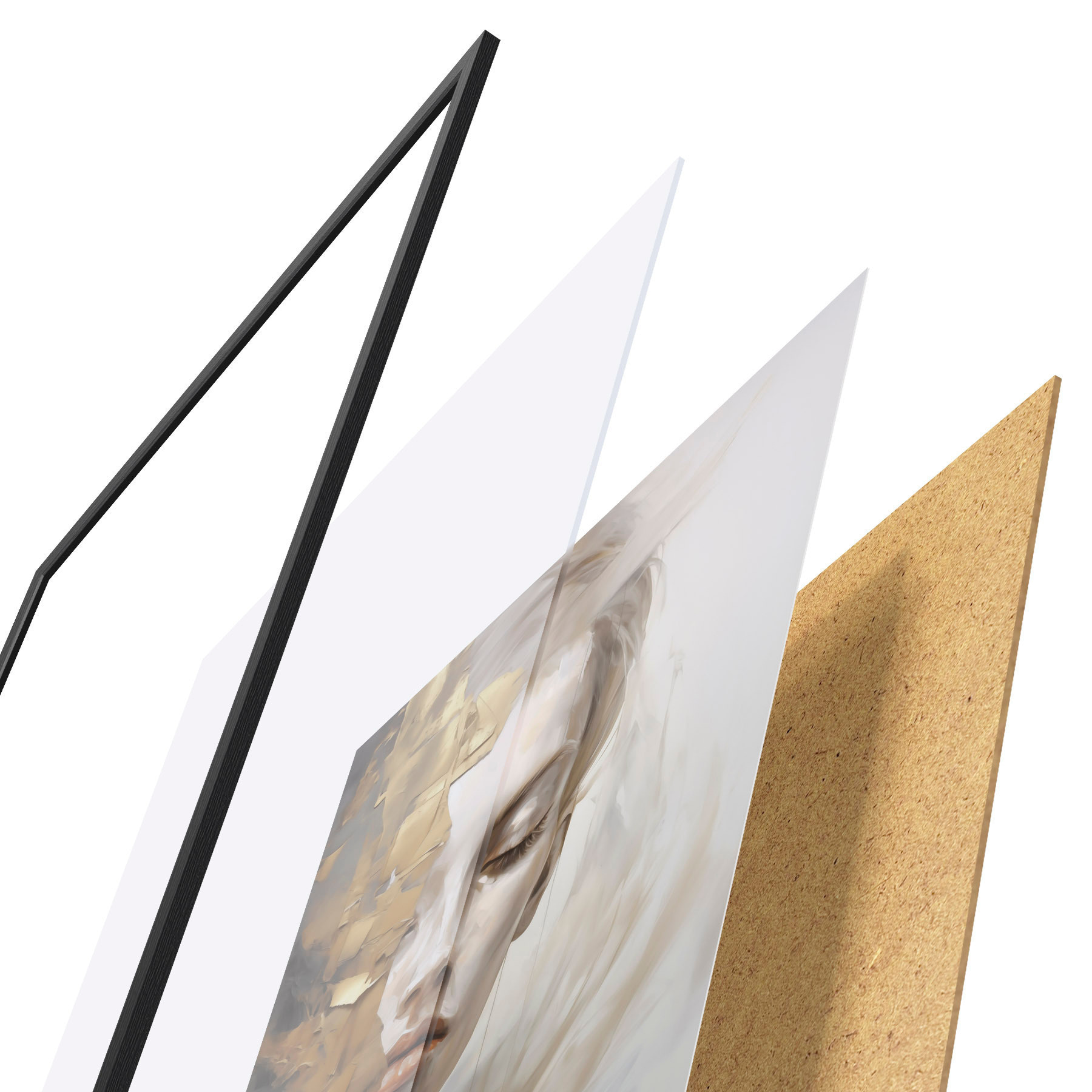 Plakatas Abstraktus portretas, paveikslo imitacija d31096
