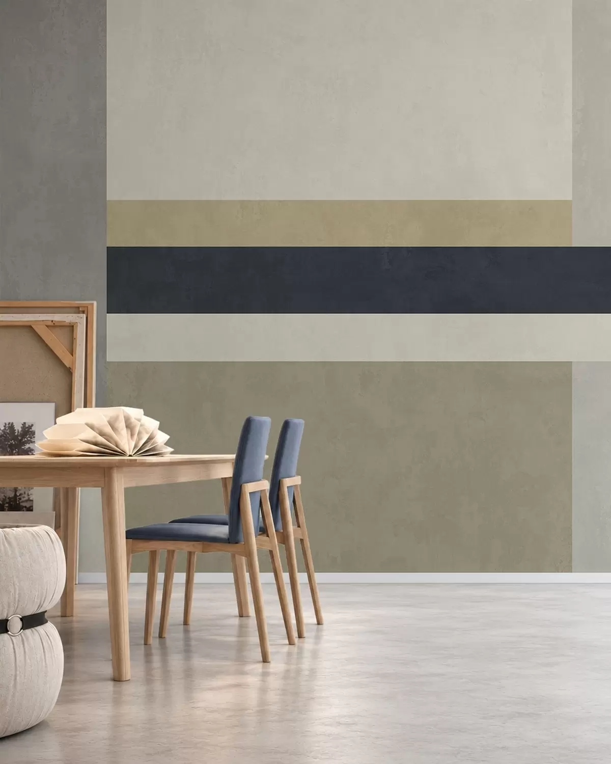 Fototapetai Geometriniai blokai smėlio ir pilkų atspalvių su tamsiomis juostelėmis w05890v1