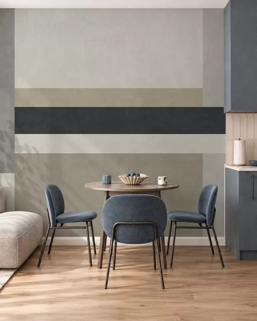 Fototapetai Geometriniai blokai smėlio ir pilkų atspalvių su tamsiomis juostelėmis w05890v1