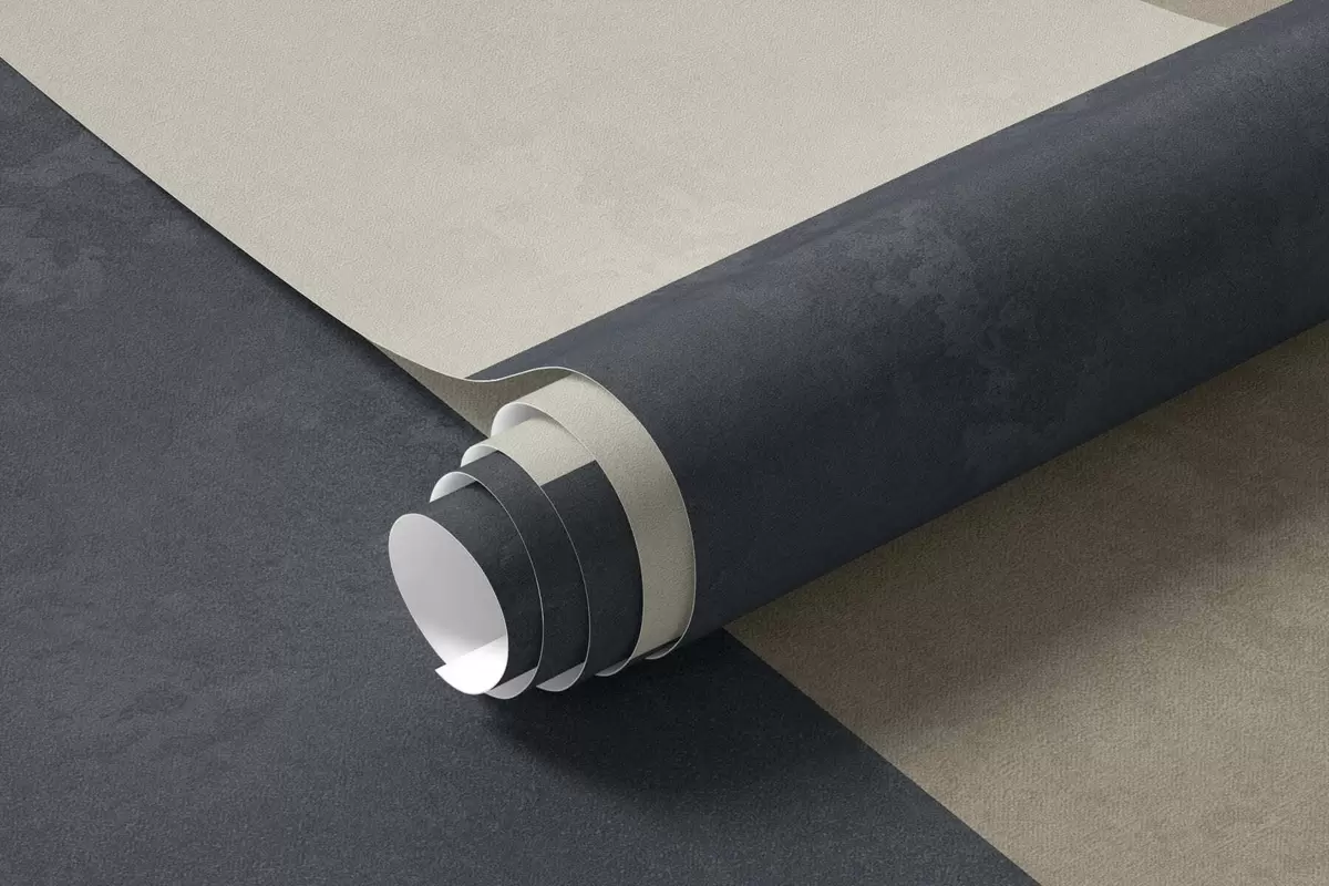 Fototapetai Geometrinė kompozicija iš smėlio spalvos ir pilkų blokų su tamsiu dryželiu w05891v3
