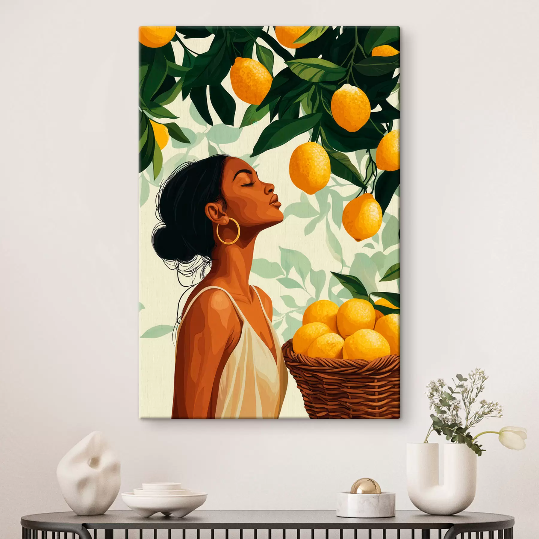 Paveikslėlis Mergina tarp citrinų s51049