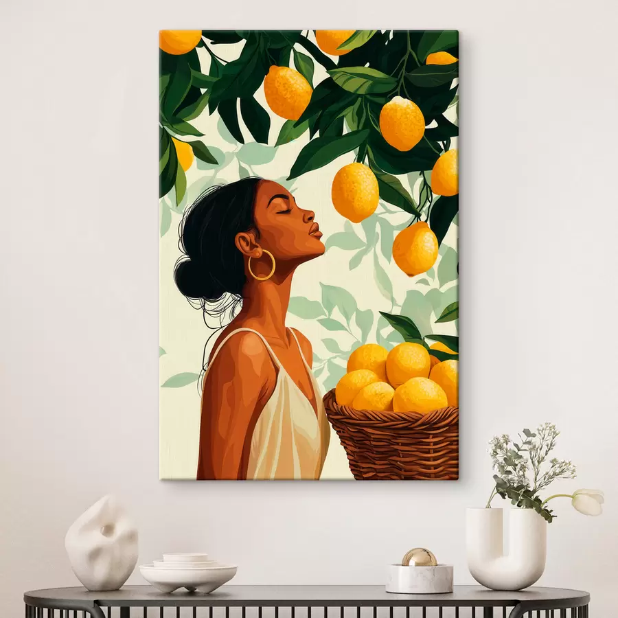 Paveikslėlis Mergina tarp citrinų s51049