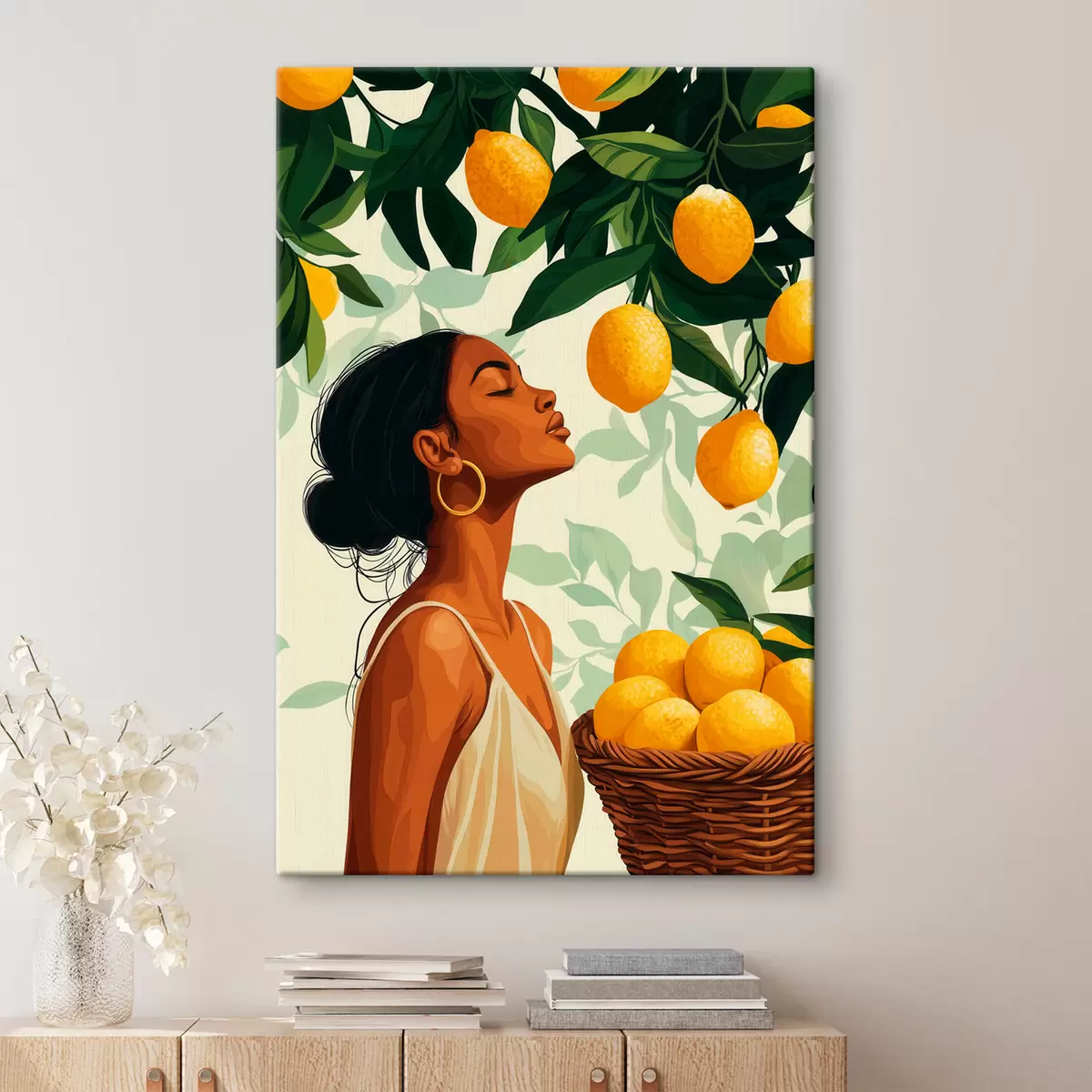 Paveikslėlis Mergina tarp citrinų s51049