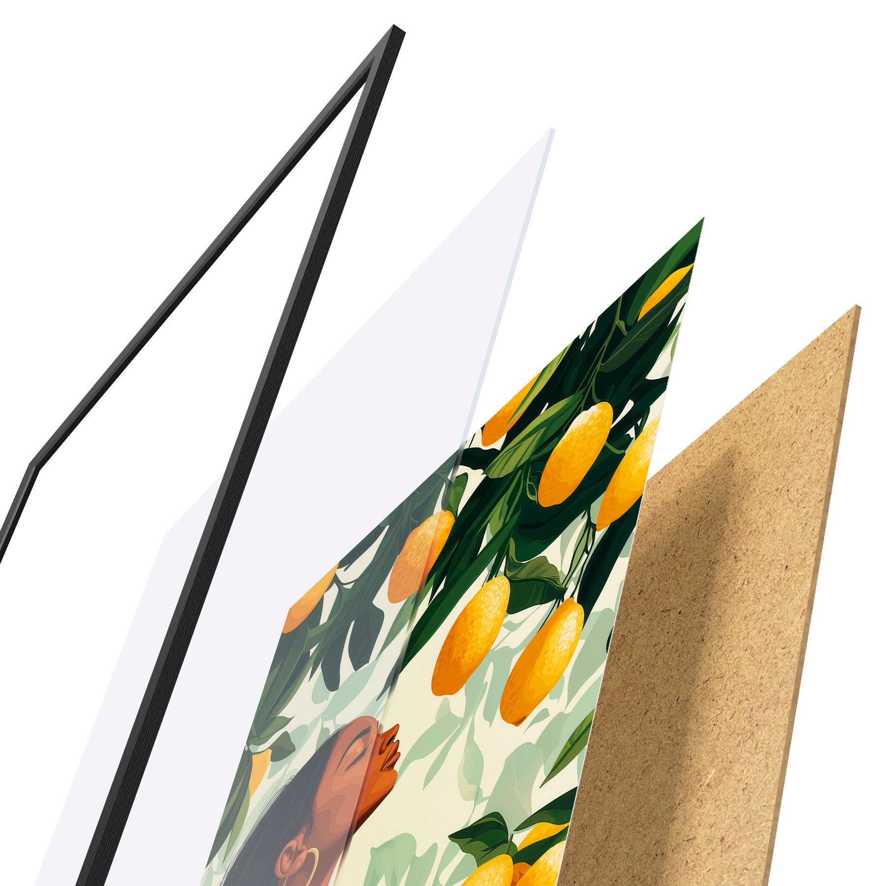Plakatas Mergina tarp citrinų f51049