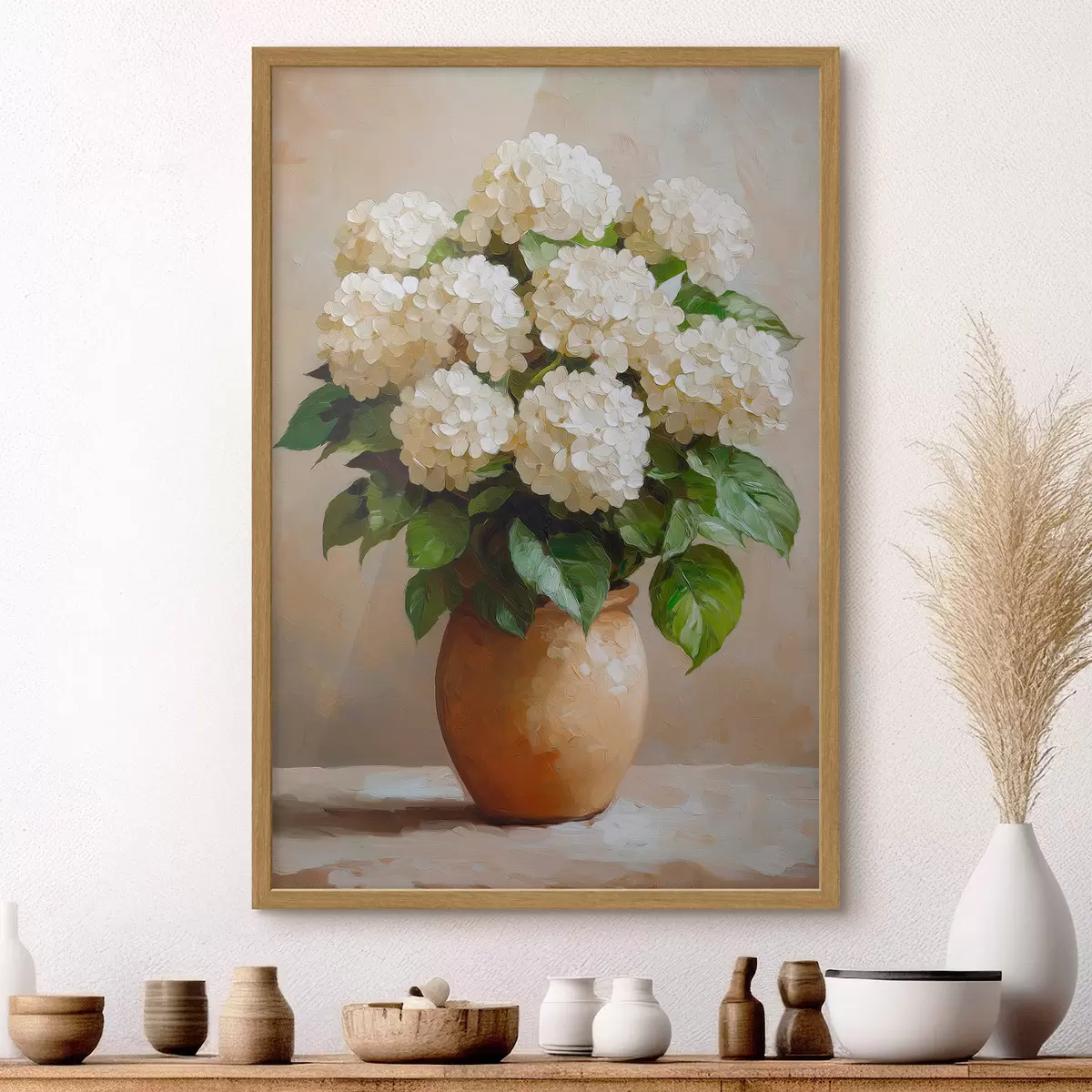 Plakatas Baltos hortenzijos f51062