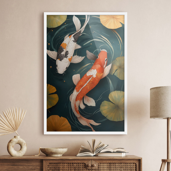 Plakatas Rytų koi, Plakatai gyvūnai, f51077wh : Uwalls