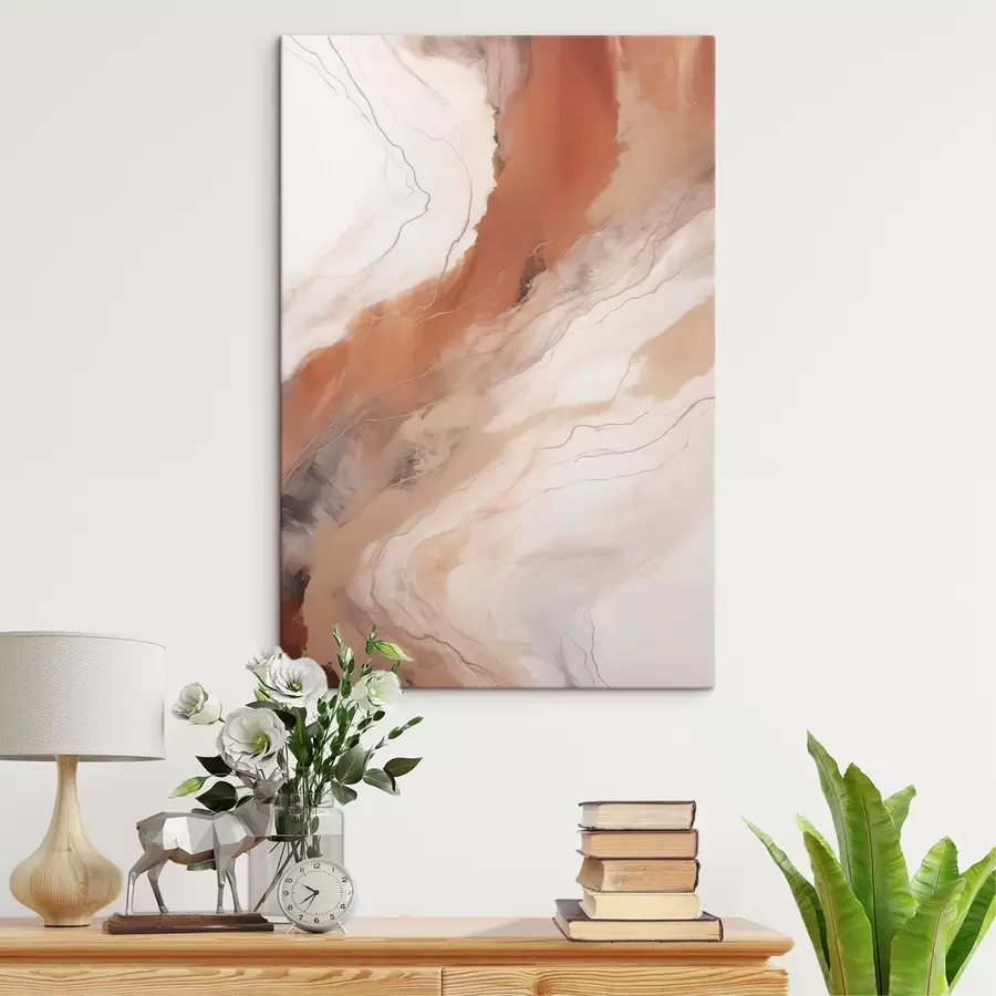Paveikslėlis Šiltos terakotos spalvos „Fluid Art“ bangos s51085