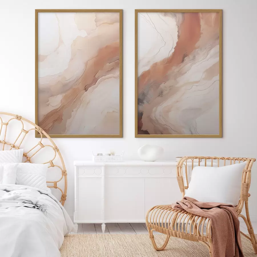 Fototapetai Bėžiniai ir terakotos spalvos „Fluid Art“ sluoksniai d31089
