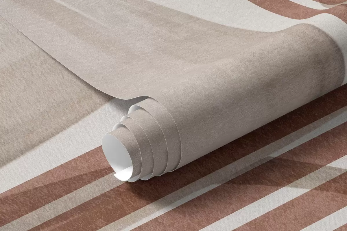 Fototapetai Abstrakti kompozicija su palmių lapais, geometrinėmis arkomis ir vertikaliomis juostomis w10110