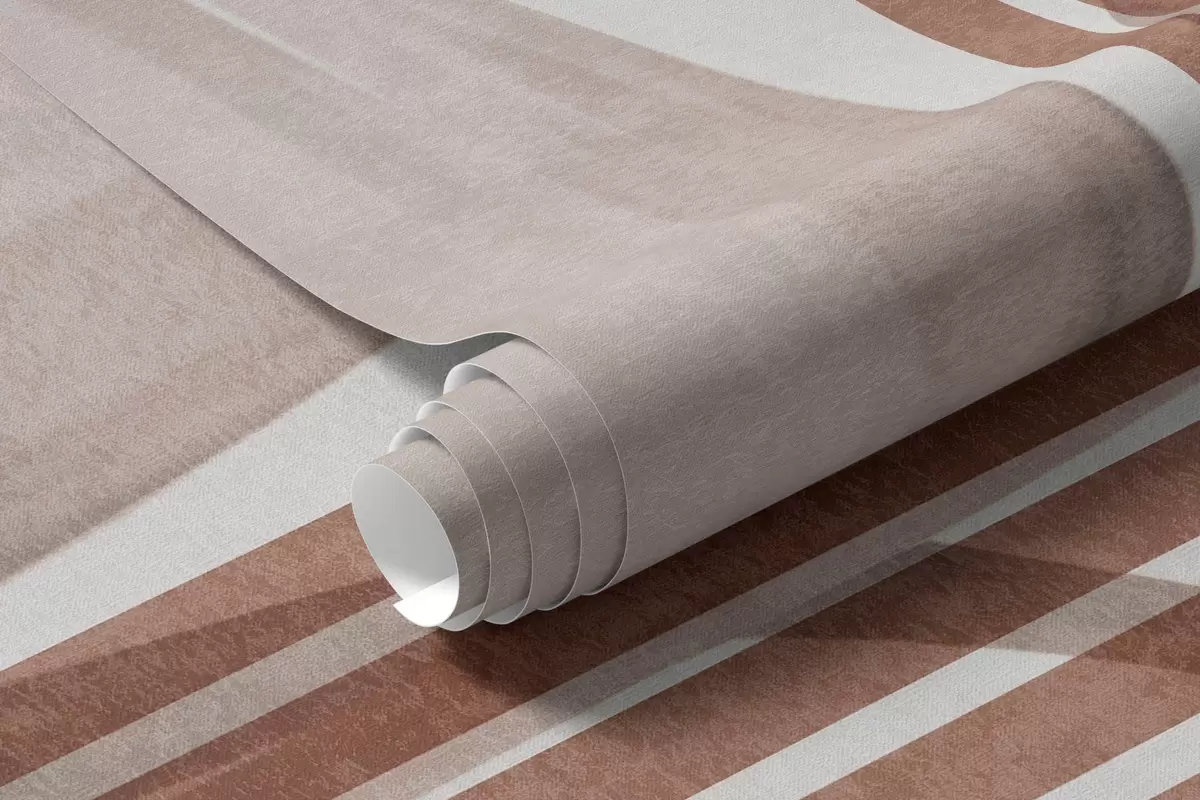Fototapetai Abstrakti kompozicija su palmių lapais, geometrinėmis arkomis ir vertikaliomis juostomis w10110v1