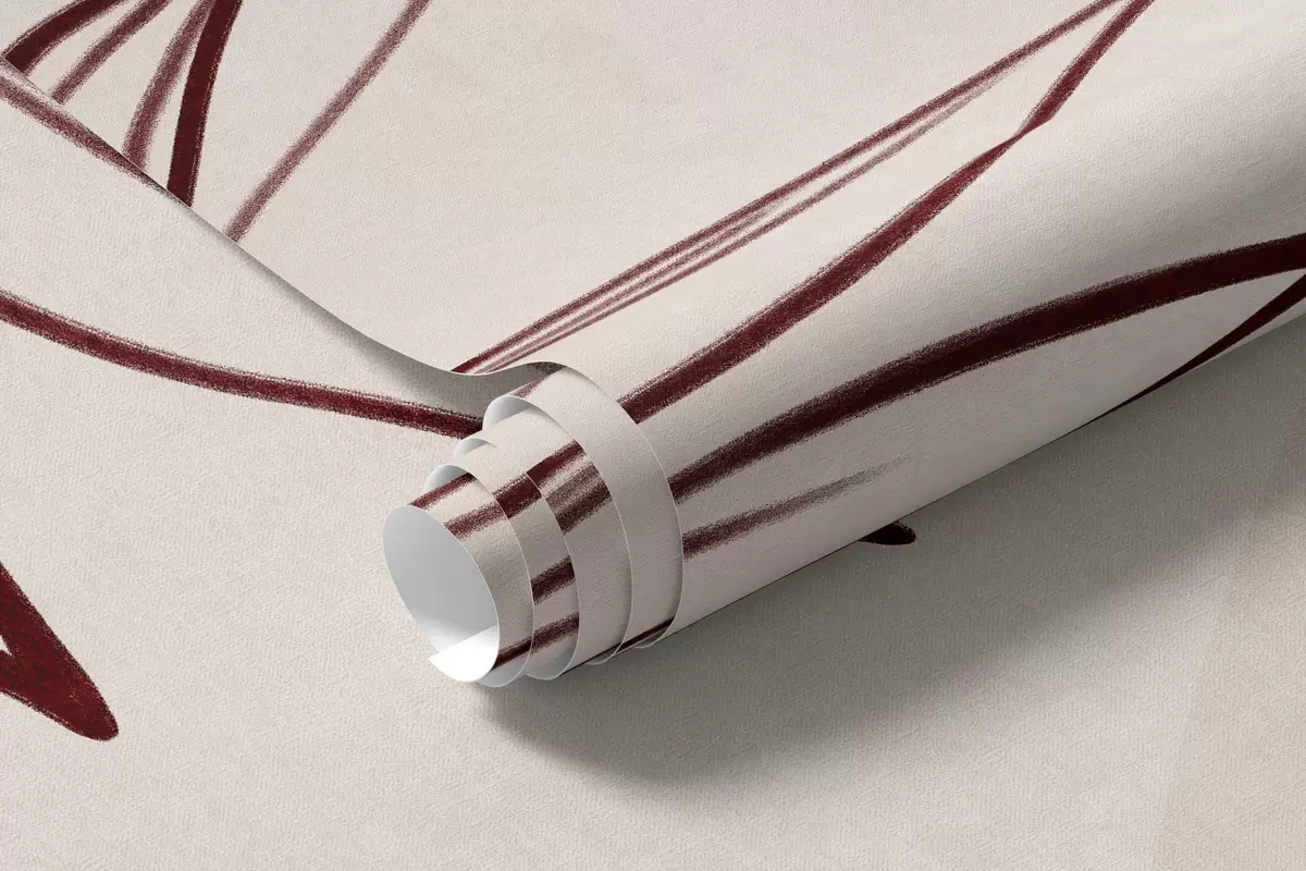 Fototapetai Minimalistinis tropinių lapų ir žalumos piešinys, pastelinės apvalios formos w10111v1