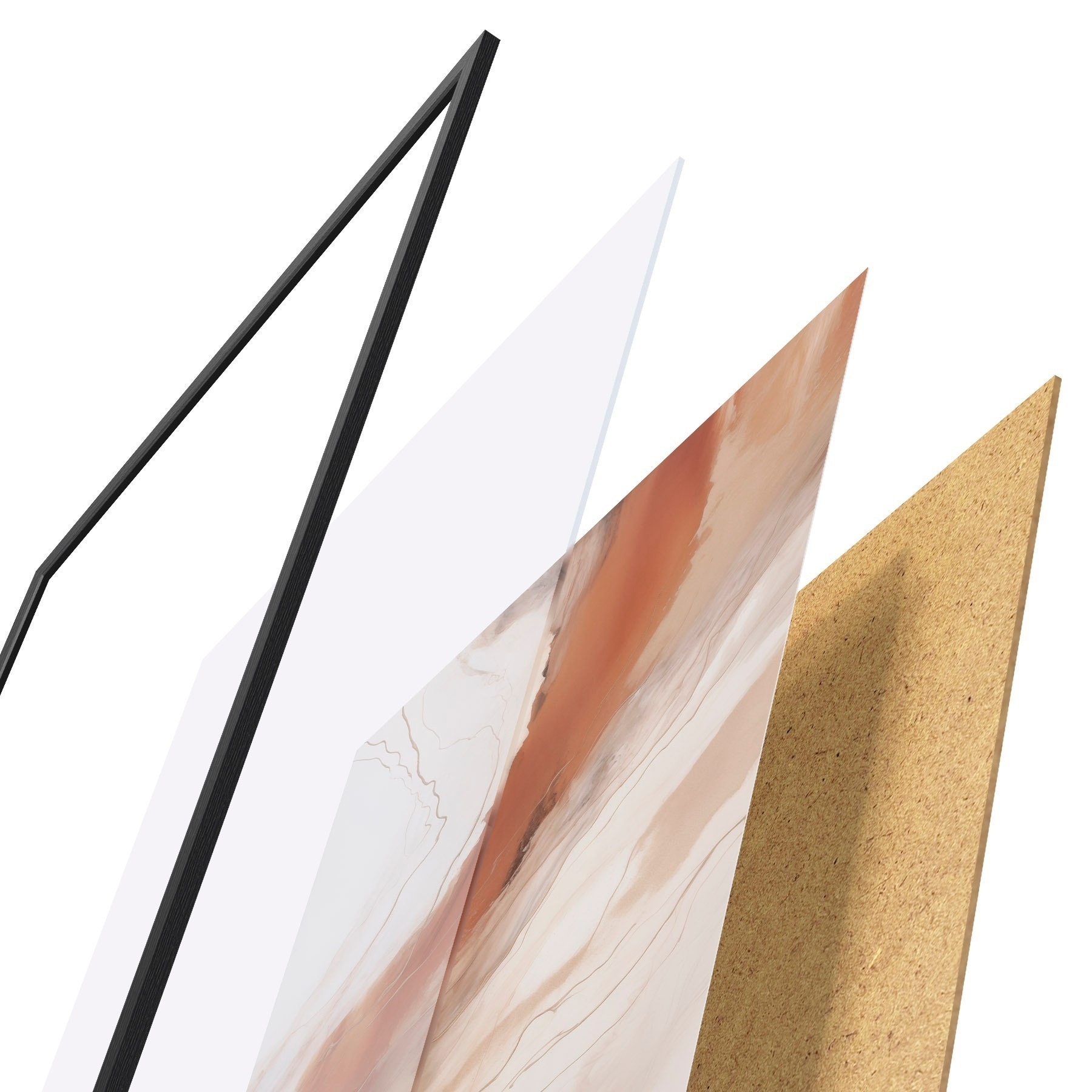 Plakatas Šiltos terakotos spalvos „Fluid Art“ bangos f51085