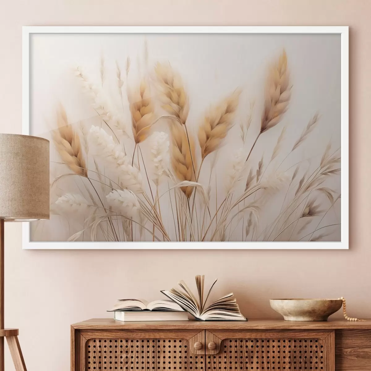 Plakatas Pūkuota pampų žolė „Eco Style“ stiliumi f51093