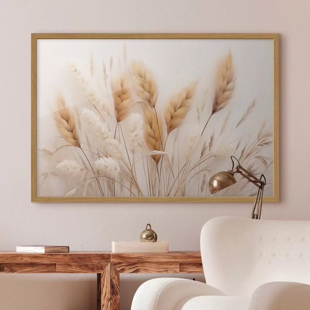 Plakatas Pūkuota pampų žolė „Eco Style“ stiliumi f51093