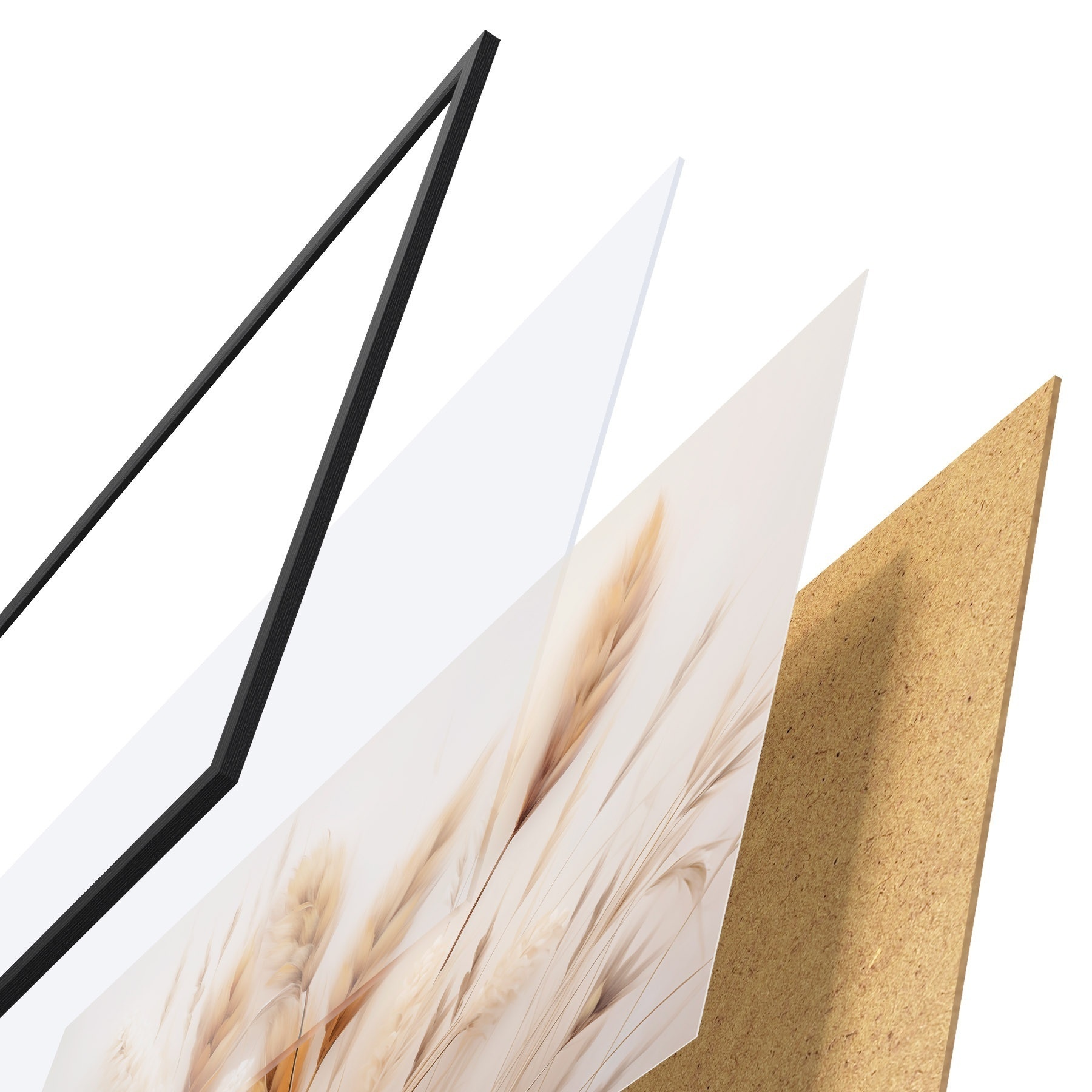 Plakatas Pūkuota pampų žolė „Eco Style“ stiliumi f51093