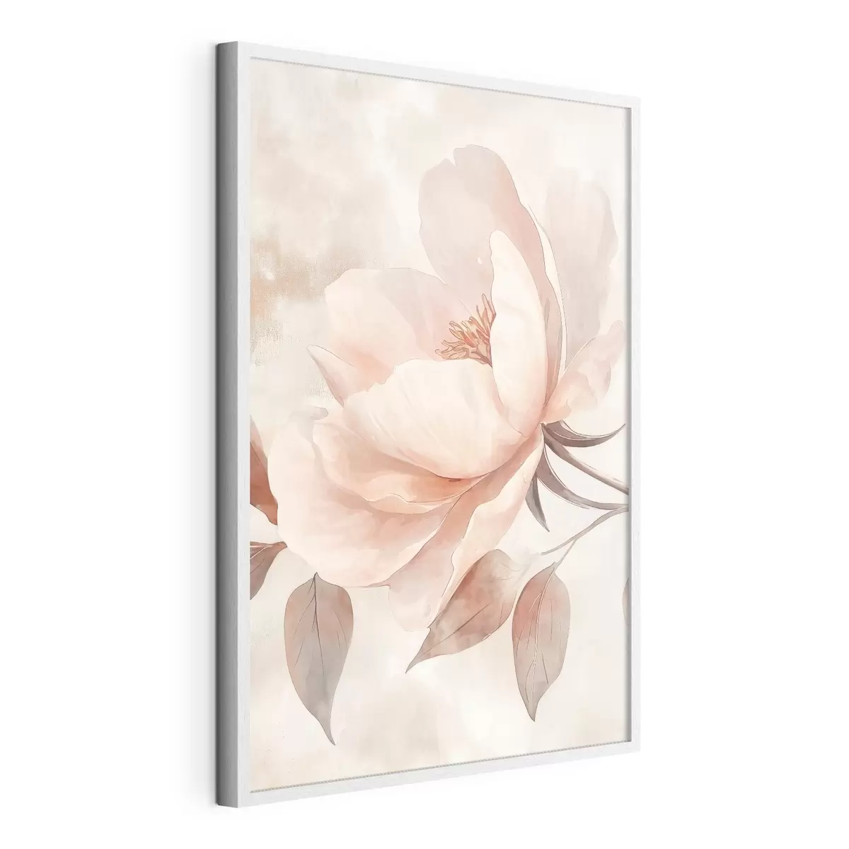 Plakatas Rožinė-smėlio spalvos akvarelinė gėlė f51098