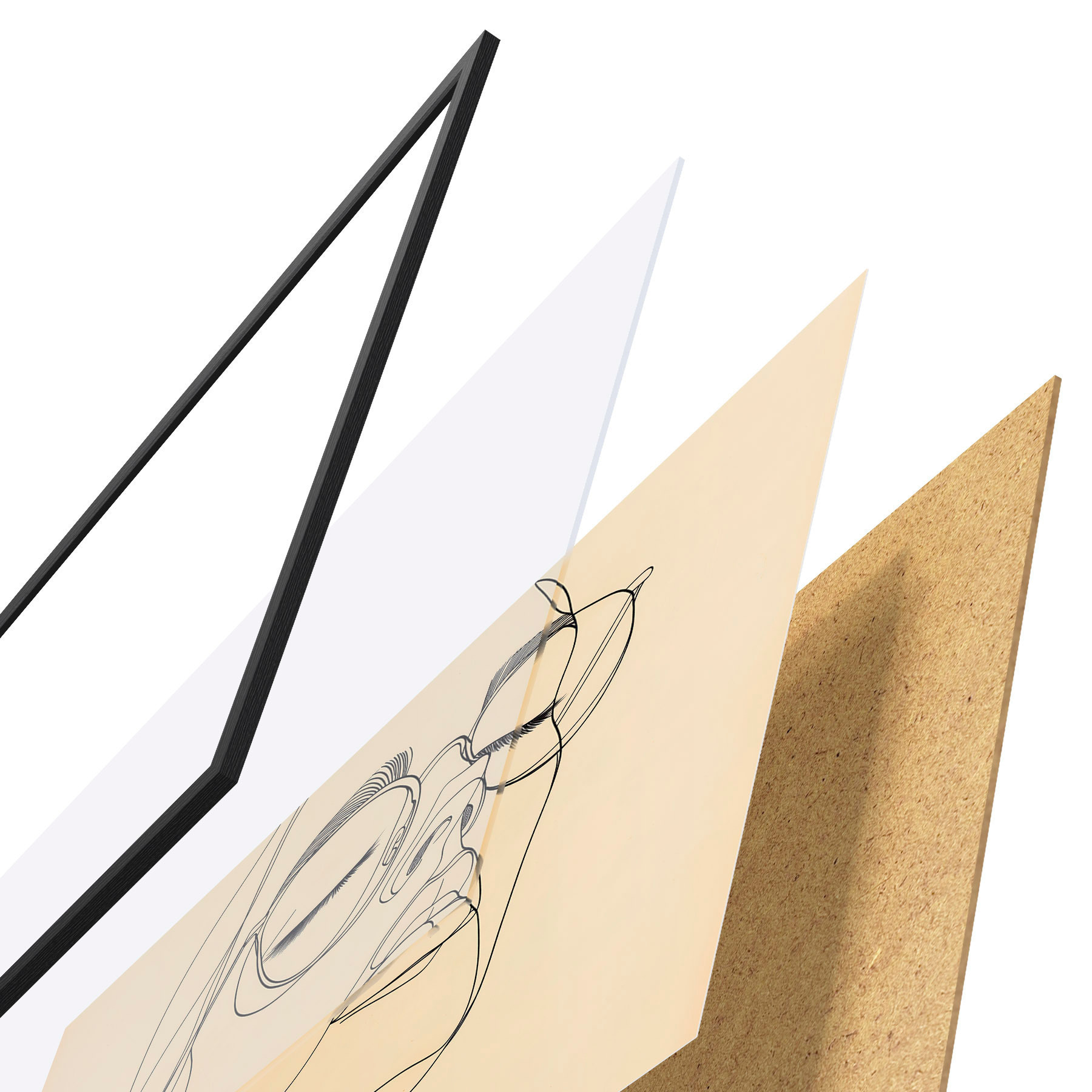Plakatas Moters linijinis portretas f51145