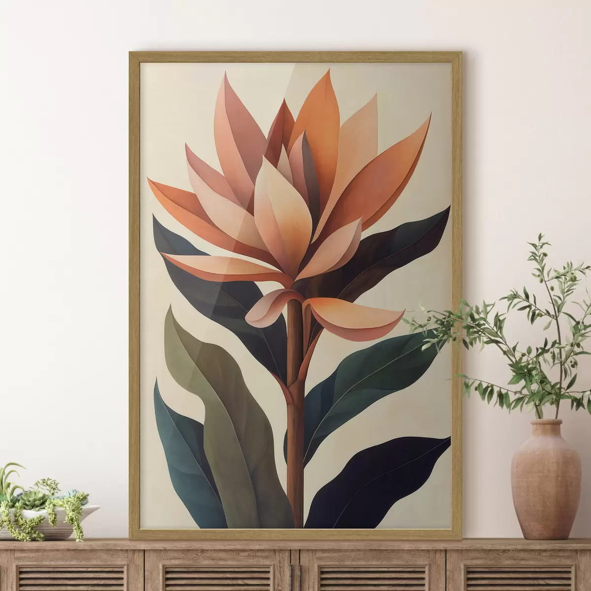 Plakatas Abstrakti gėlė f51155