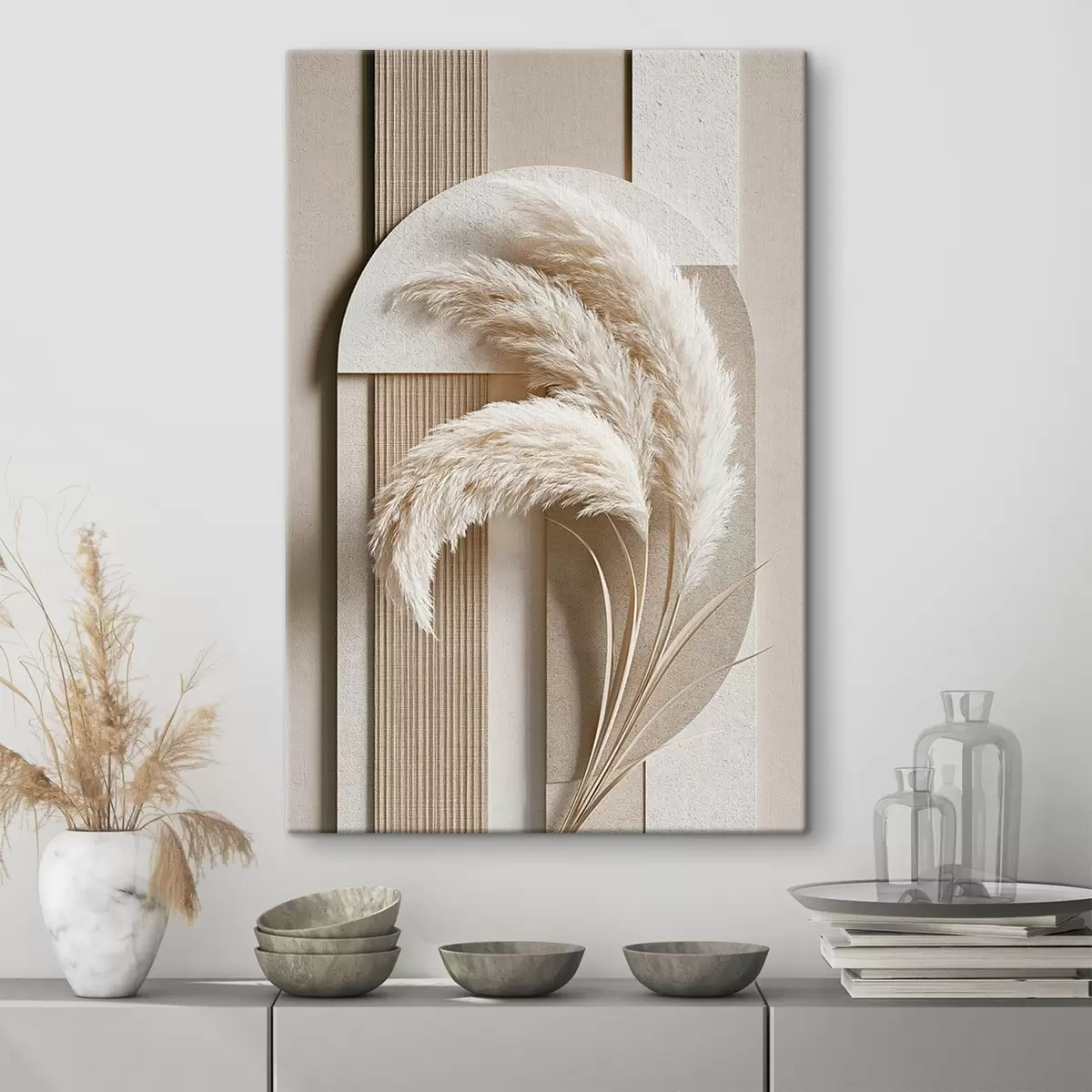 Paveikslėlis Pampų žolė ir geometrinės arkos s50869