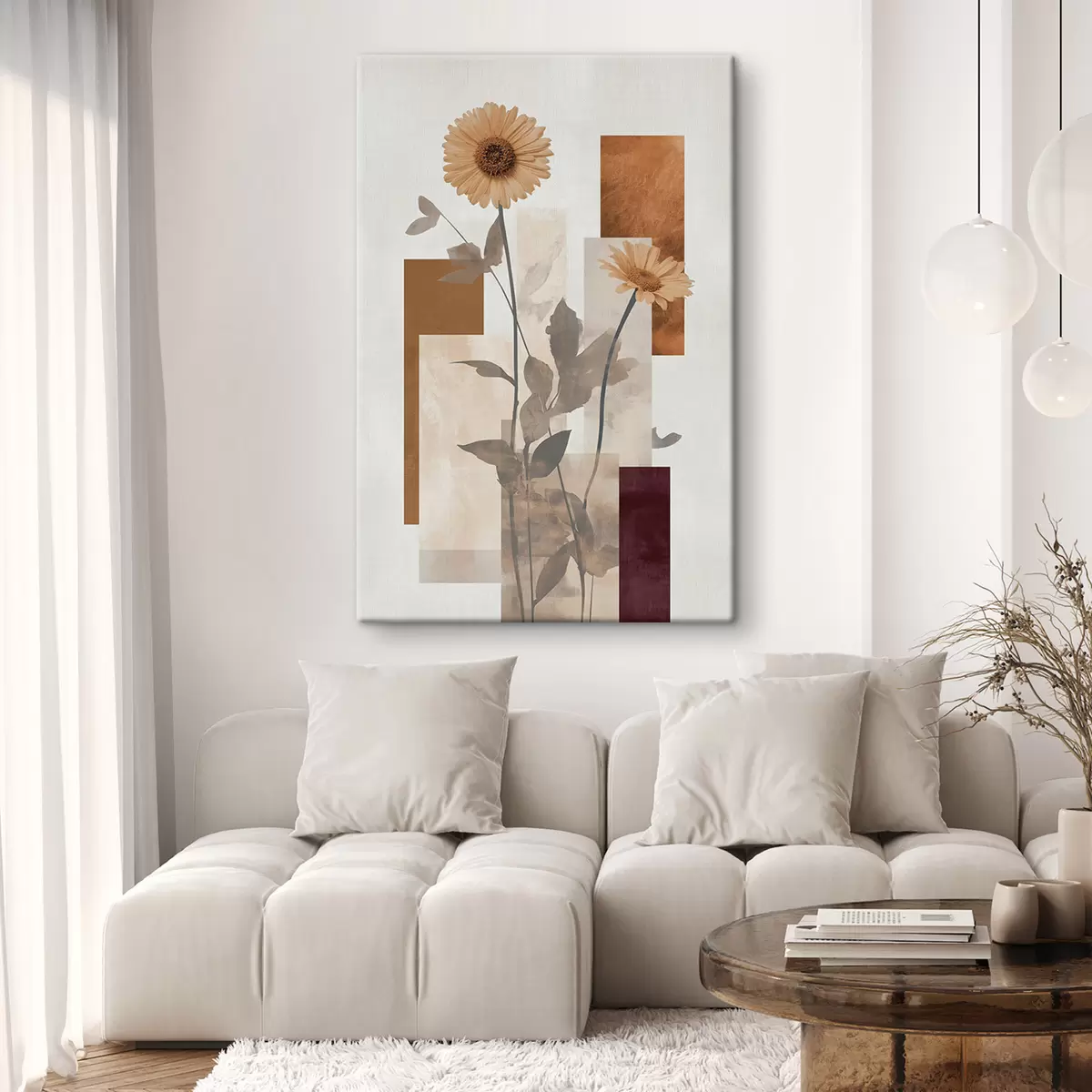 Paveikslėlis Gėlės ir geometrinės figūros s51179