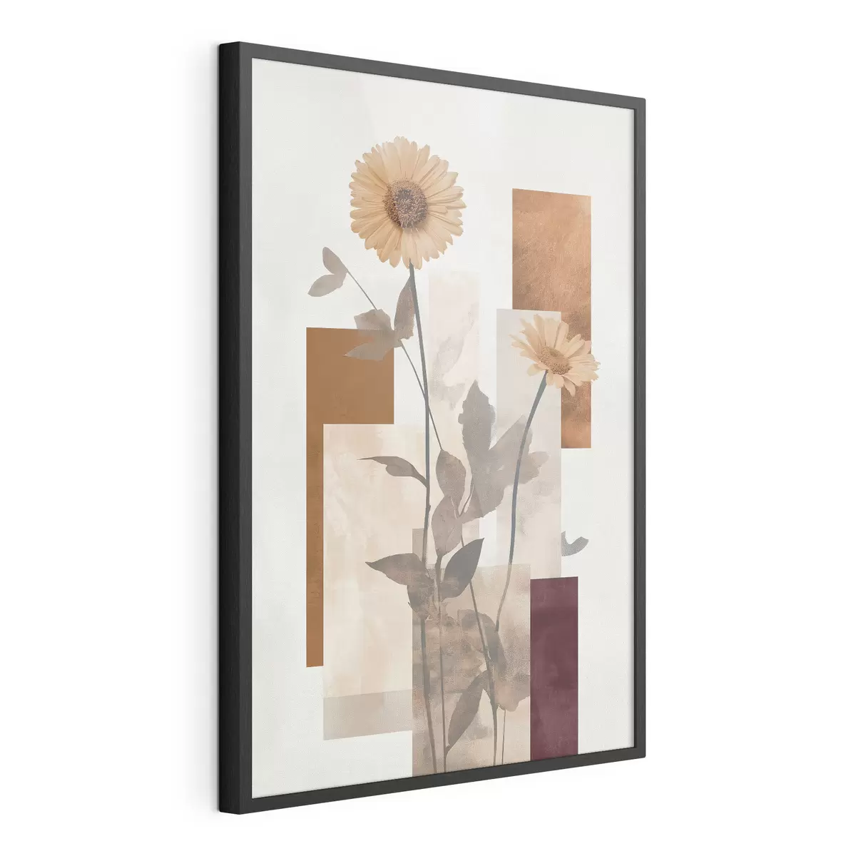 Plakatas Gėlės ir geometrinės figūros f51179