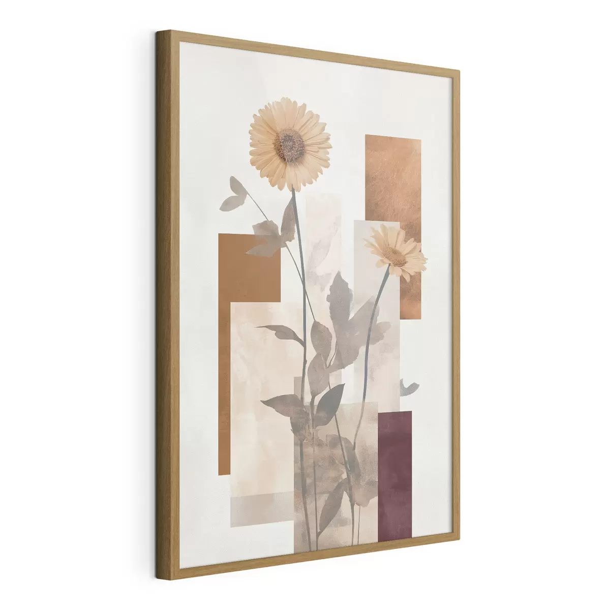 Plakatas Gėlės ir geometrinės figūros f51179