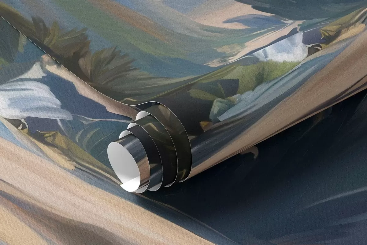 Fototapetai Vaizdingas upės vaizdas, įsikūręs tarp ramių kalnų w05868