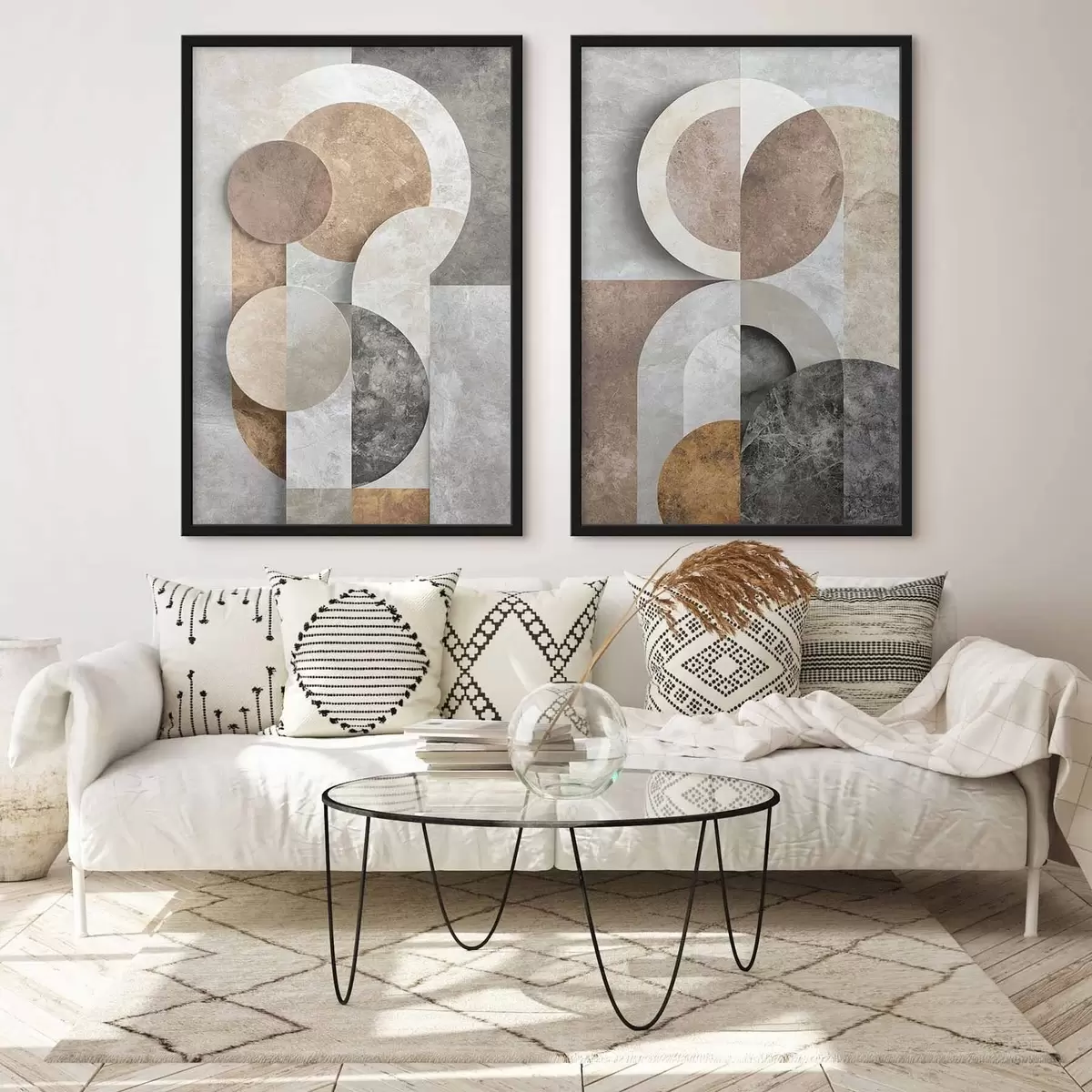 Plakatas Vienas ant kito užsidengiančios geometrinės figūros d31119