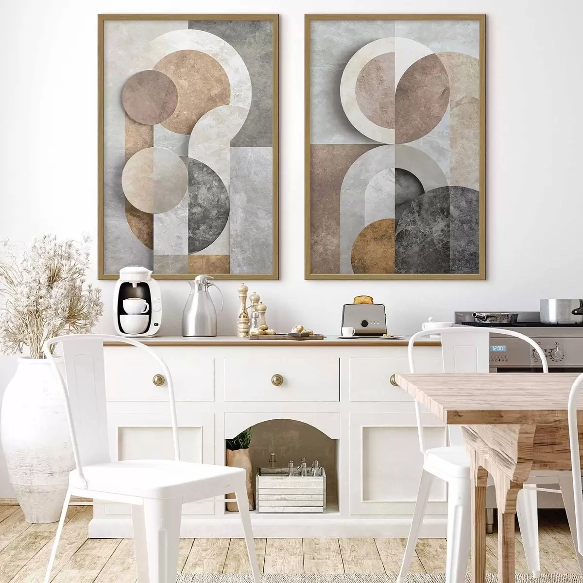 Plakatas Vienas ant kito užsidengiančios geometrinės figūros d31119