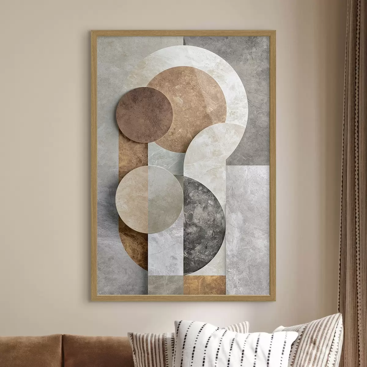 Plakatas Geometrinė abstrakcija su apskritimais f51185