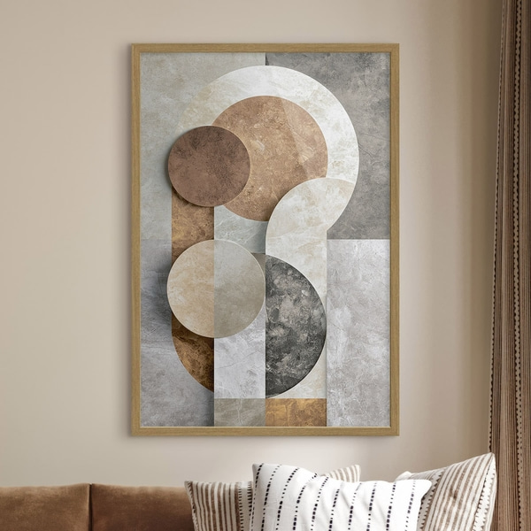 Plakatas Geometrinė abstrakcija su apskritimais, Plakatai unikalūs, f51185wo : Uwalls