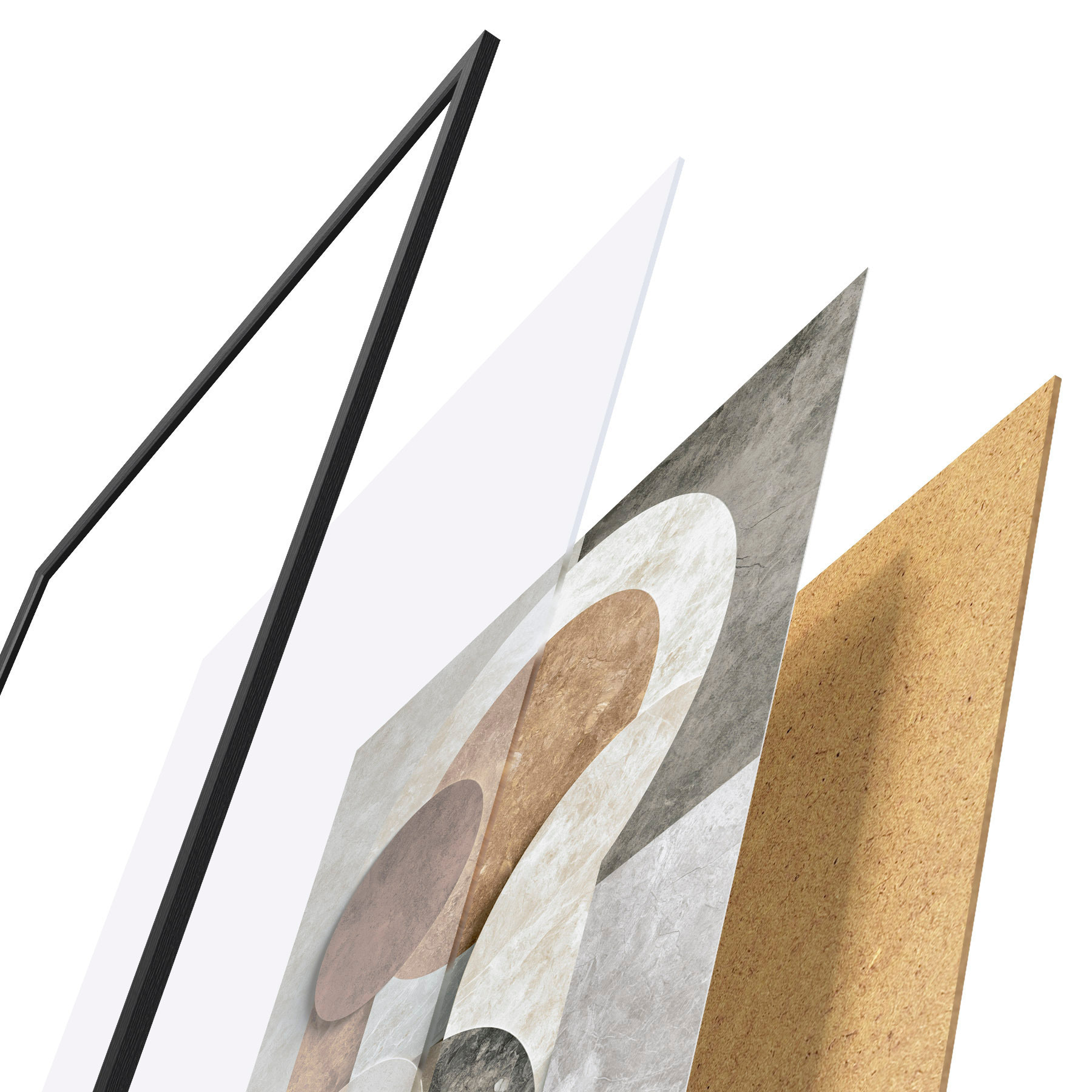 Plakatas Geometrinė abstrakcija su apskritimais f51185