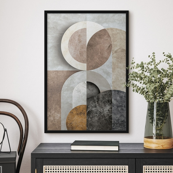 Plakatas Geometrinė kompozicija su apskritimais, Plakatai unikalūs, f51281bk : Uwalls