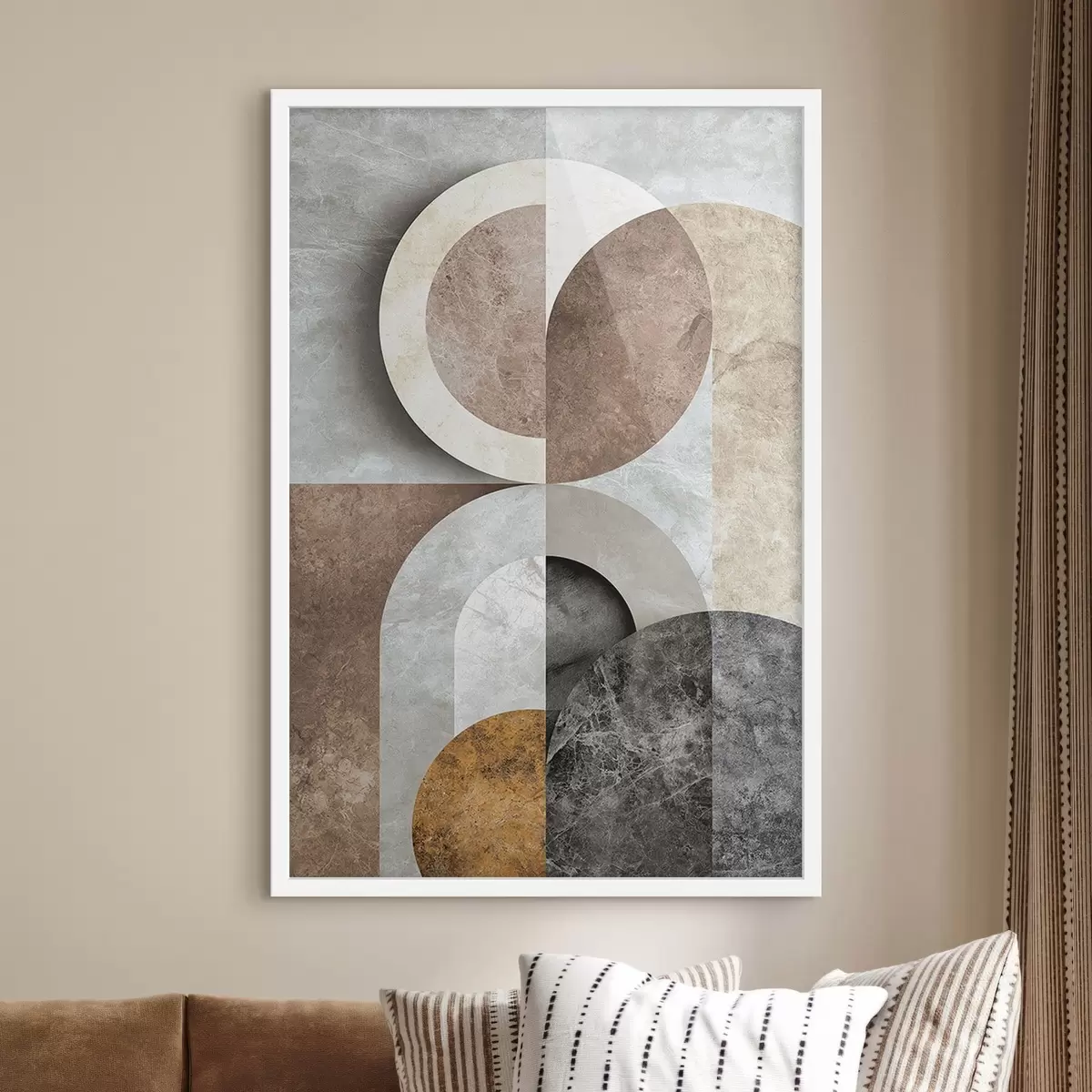 Plakatas Geometrinė kompozicija su apskritimais f51281