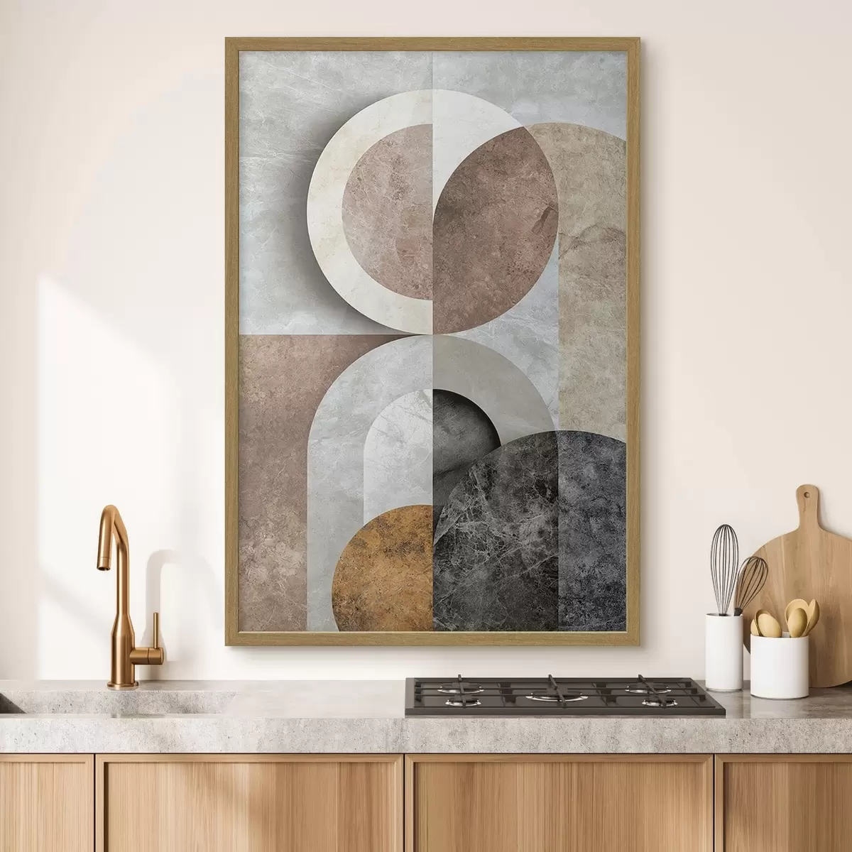 Plakatas Geometrinė kompozicija su apskritimais f51281