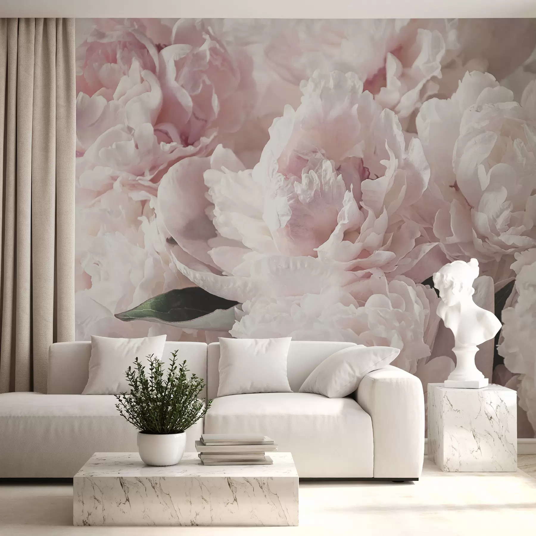 Fototapetai Blyškiai rožiniai bijūnai u59600