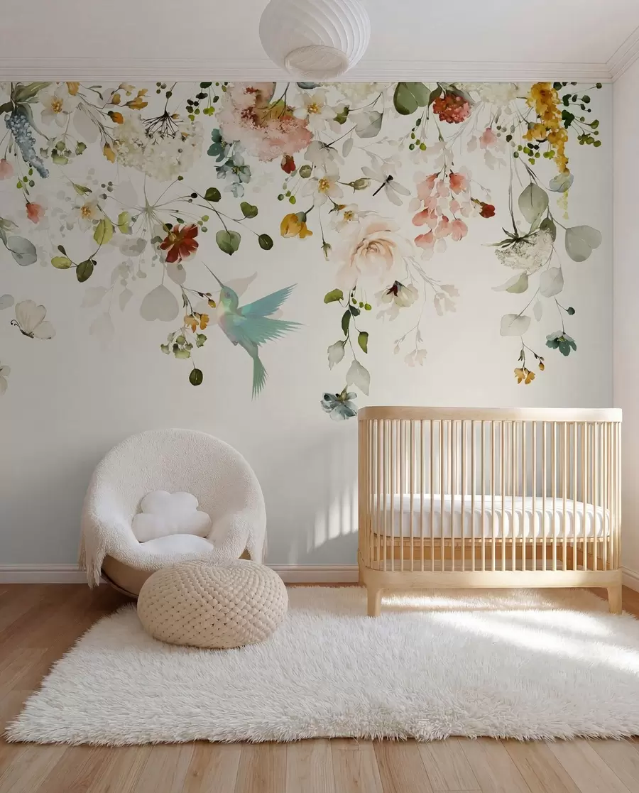 Fototapetai Kolibriai tarp žydinčių šakų u59610