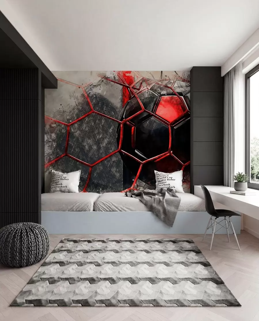 Fototapetai Futbolas raudoname judesyje u72803