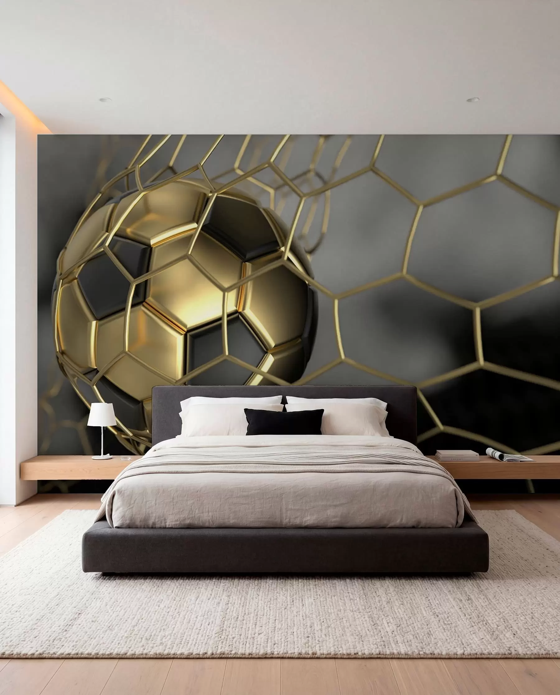 Fototapetai Futbolo kamuolys į vartus u73010