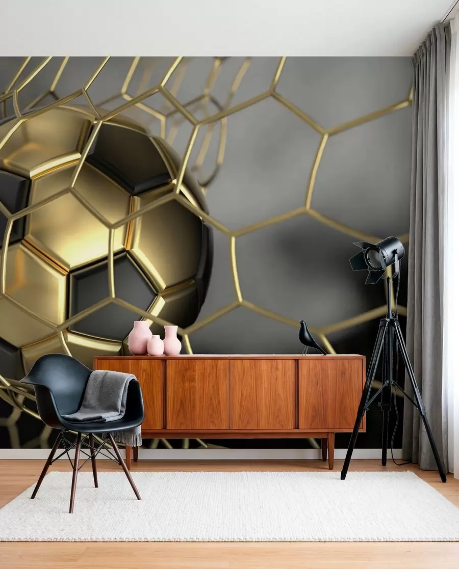 Fototapetai Futbolo kamuolys į vartus u73010