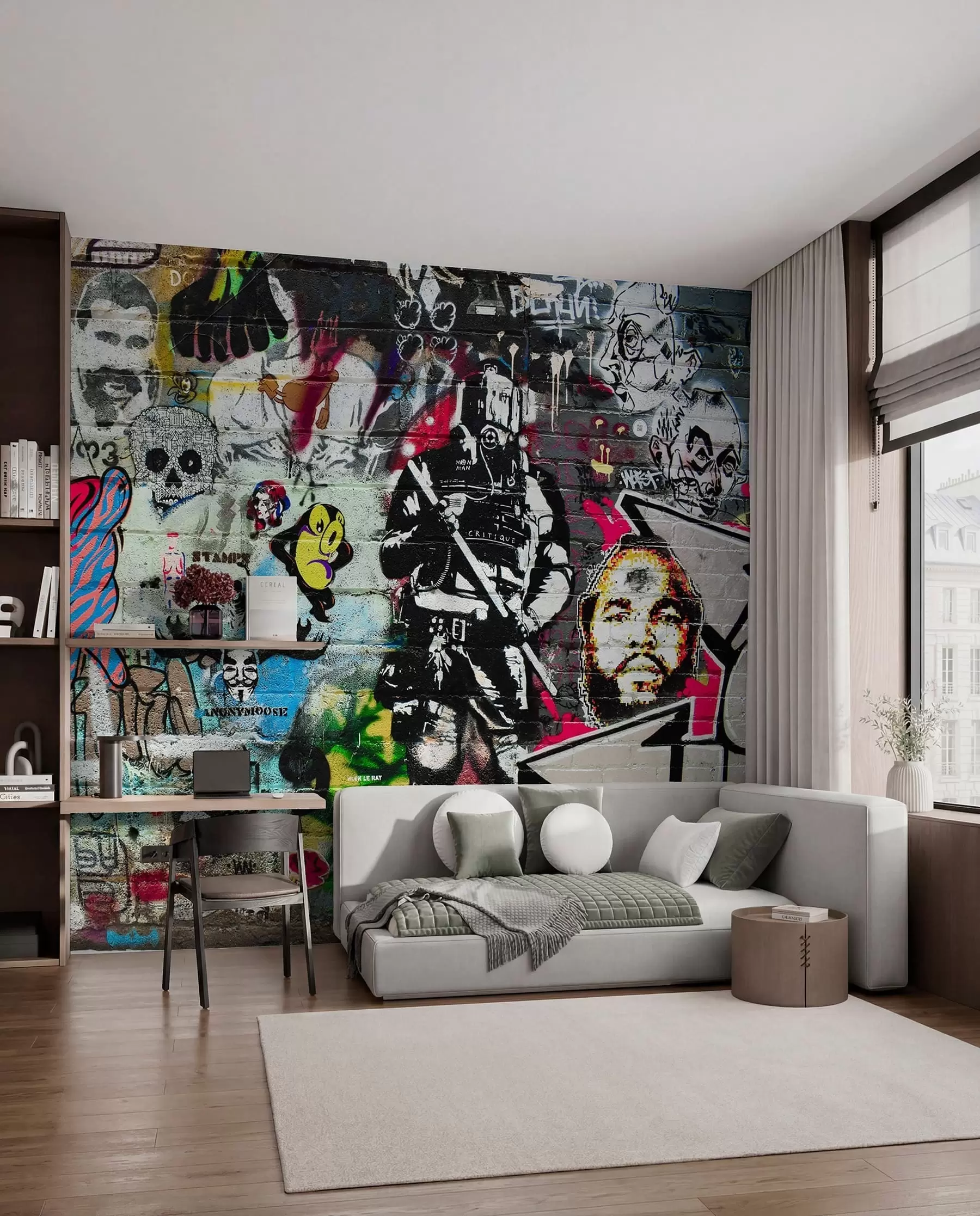 Fototapetai Graffiti, menas ir šriftas u12434