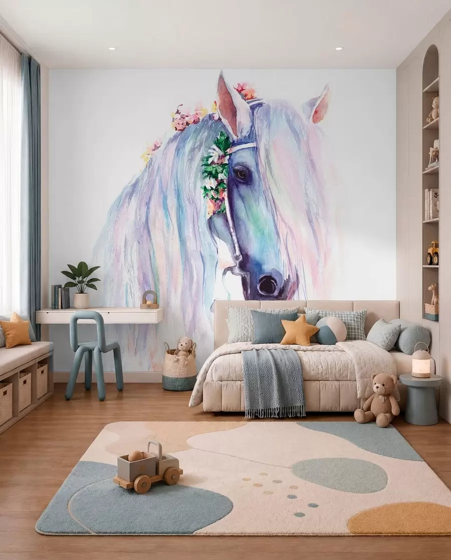 Fototapetai Žirgas pasteliniais karčiais u93591