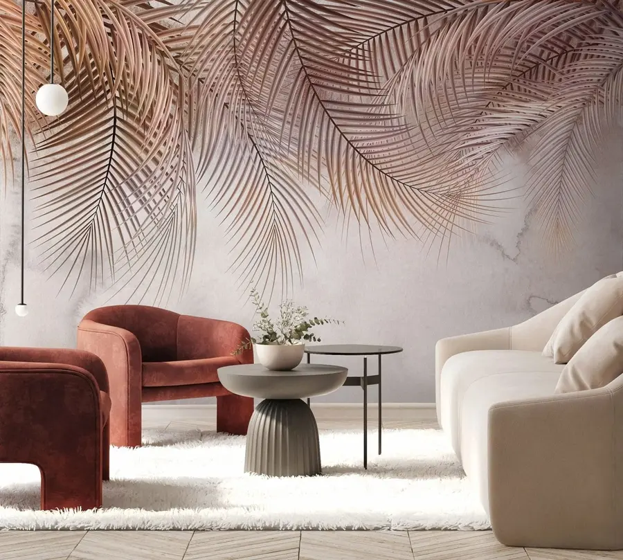 Fototapetai Atogrąžų lapai rūke u73826