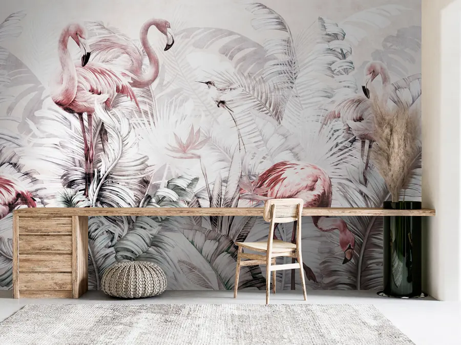 Fototapetai Flamingai tropikuose u73919