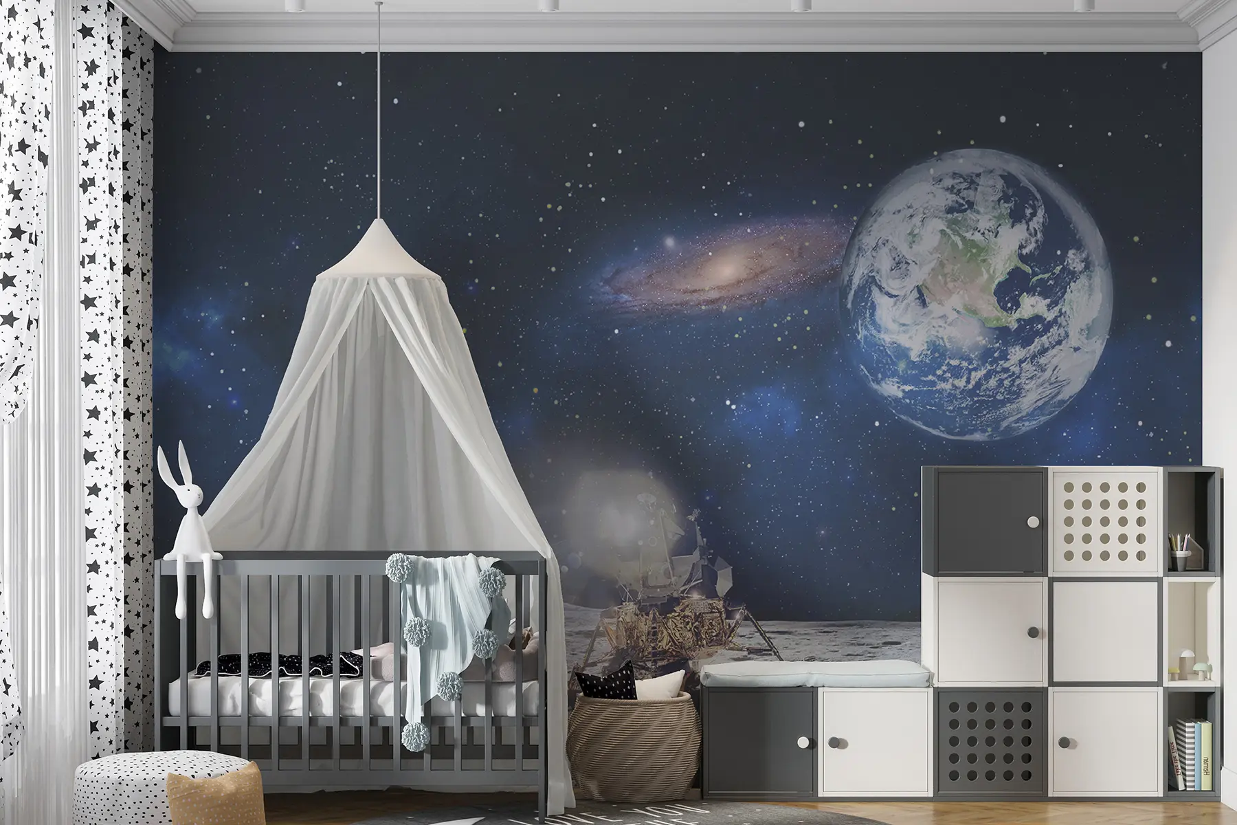 Fototapetai Mėnulio zondo vaizdas į Žemę u32021