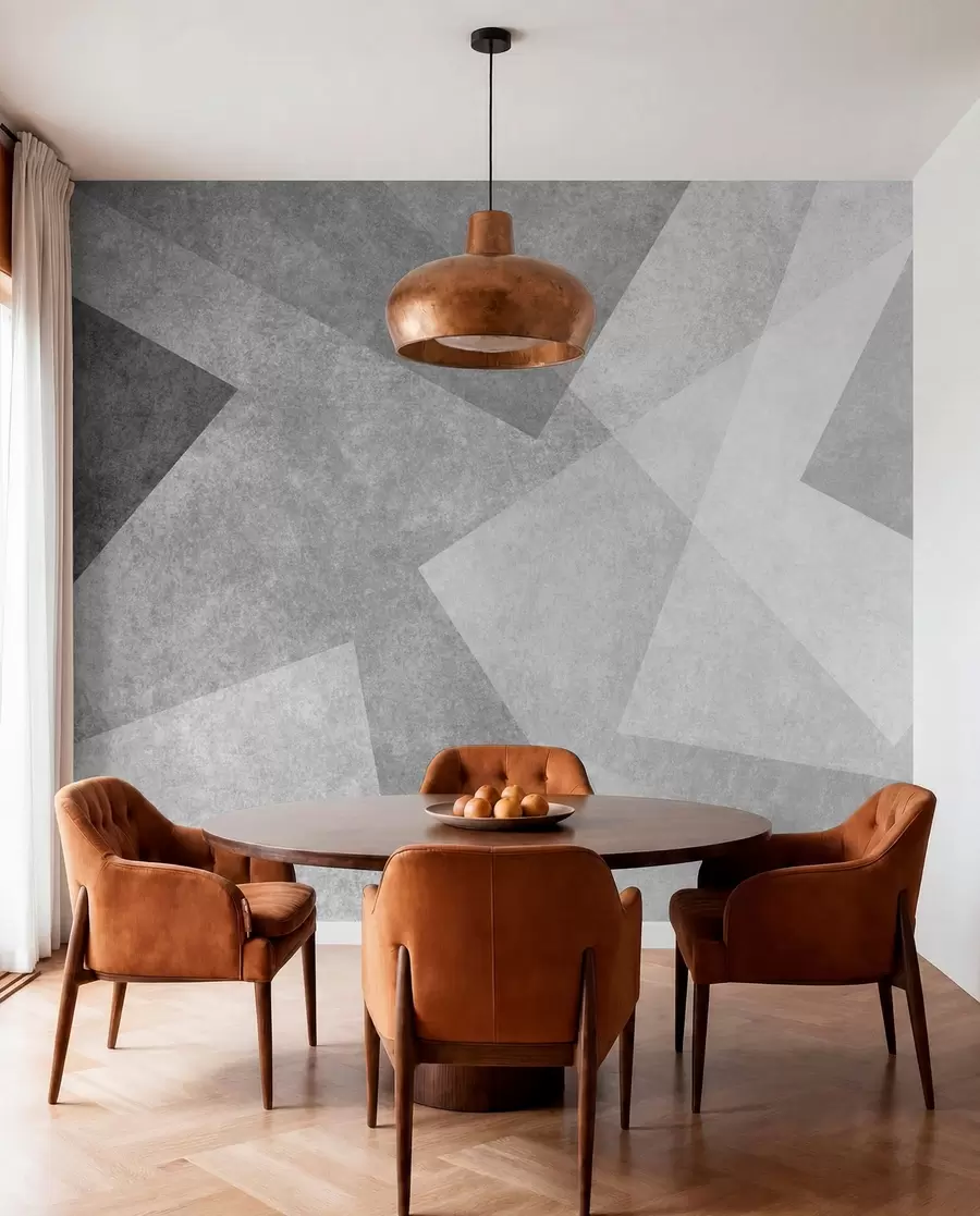 Fototapetai Pilkos spalvos geometrinė abstrakcija u74057